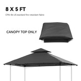 FUNG YARD 8' × 5' Outdoor Grill Gazebo Replacement Canopy